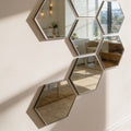 Hexagon mirror wall stickers