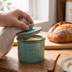 Ceramic butter dish with lid