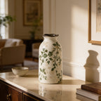 Crackle glaze bud vase detail