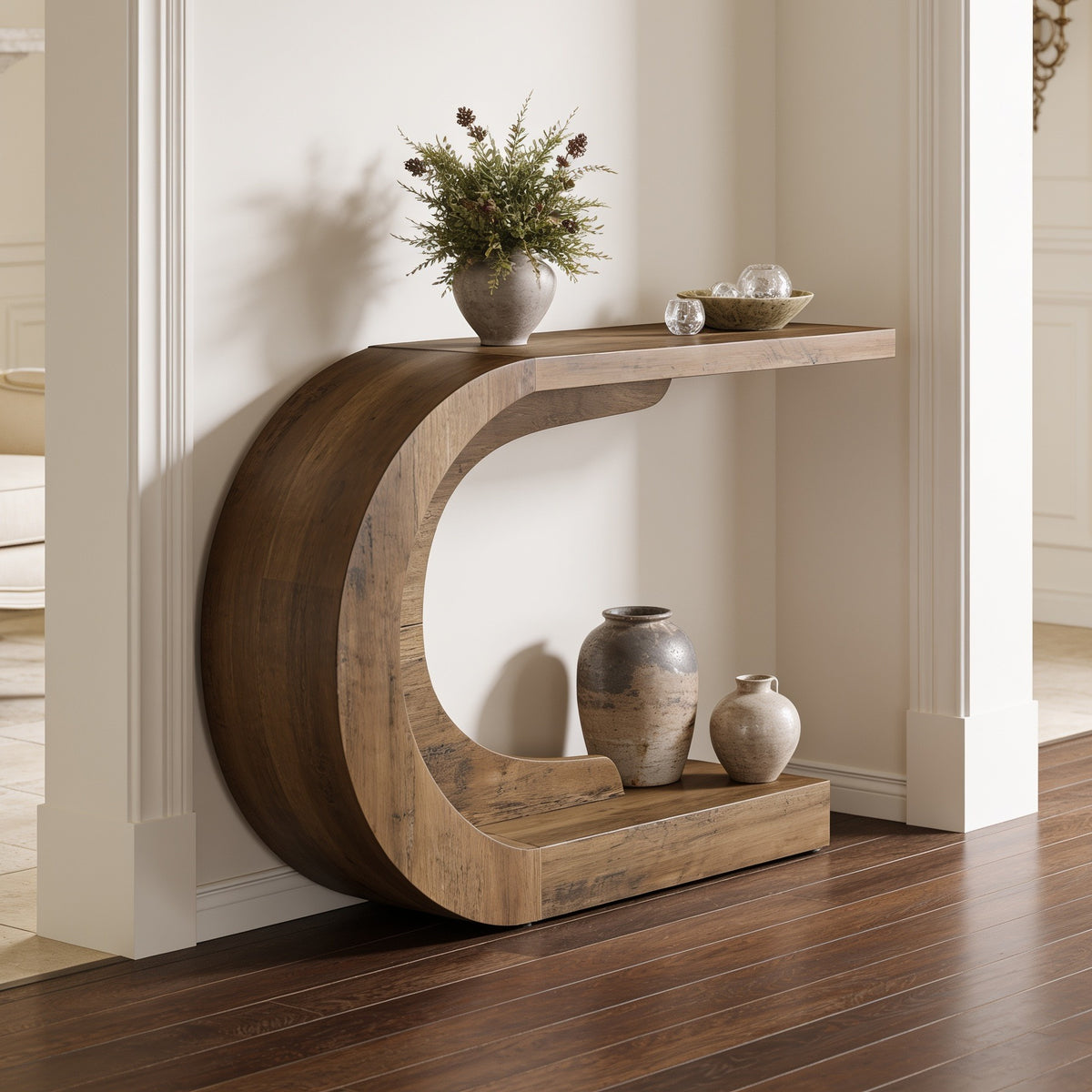 C shaped console table