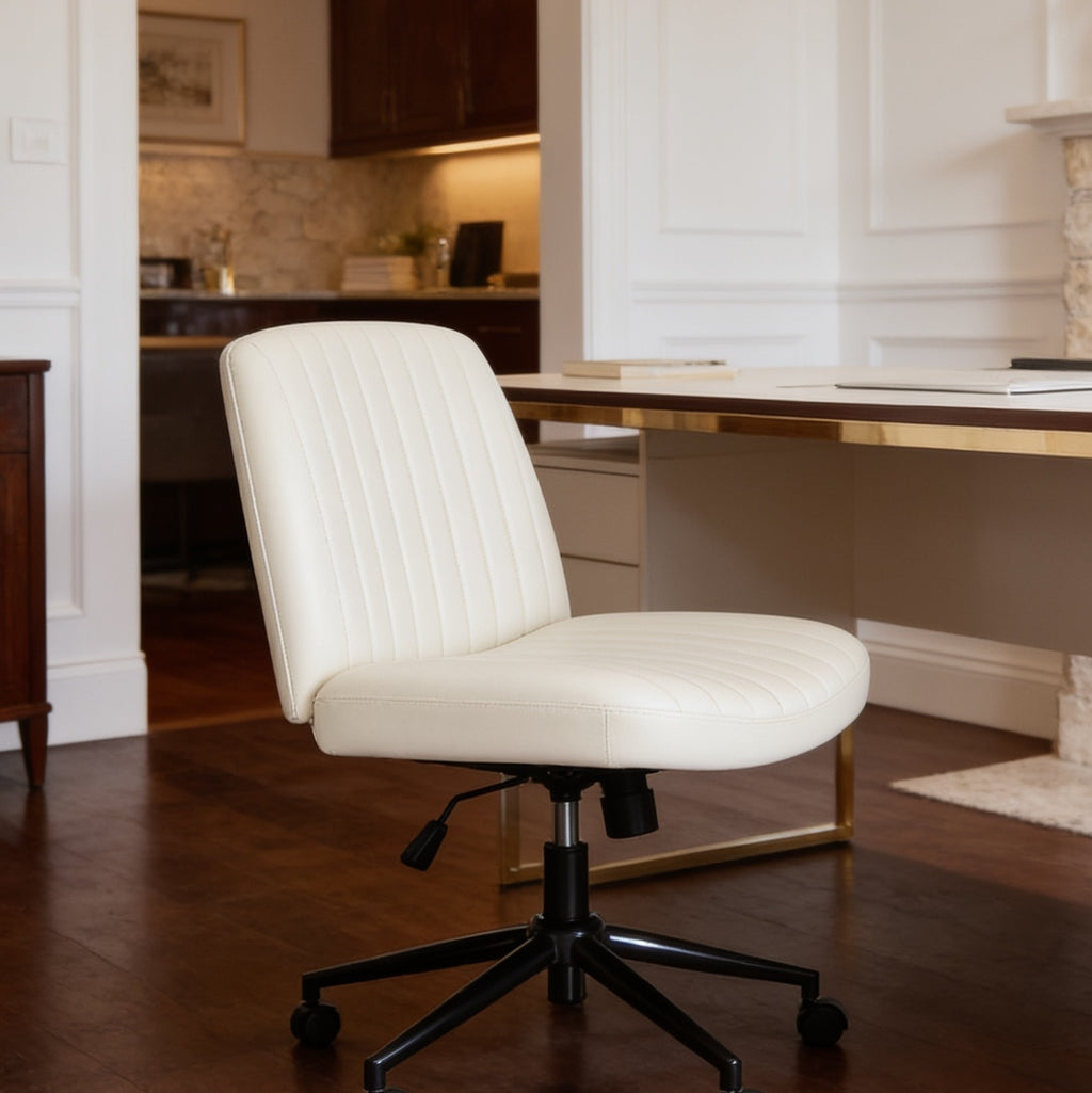 Armless criss cross desk chair