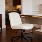 Armless criss cross desk chair