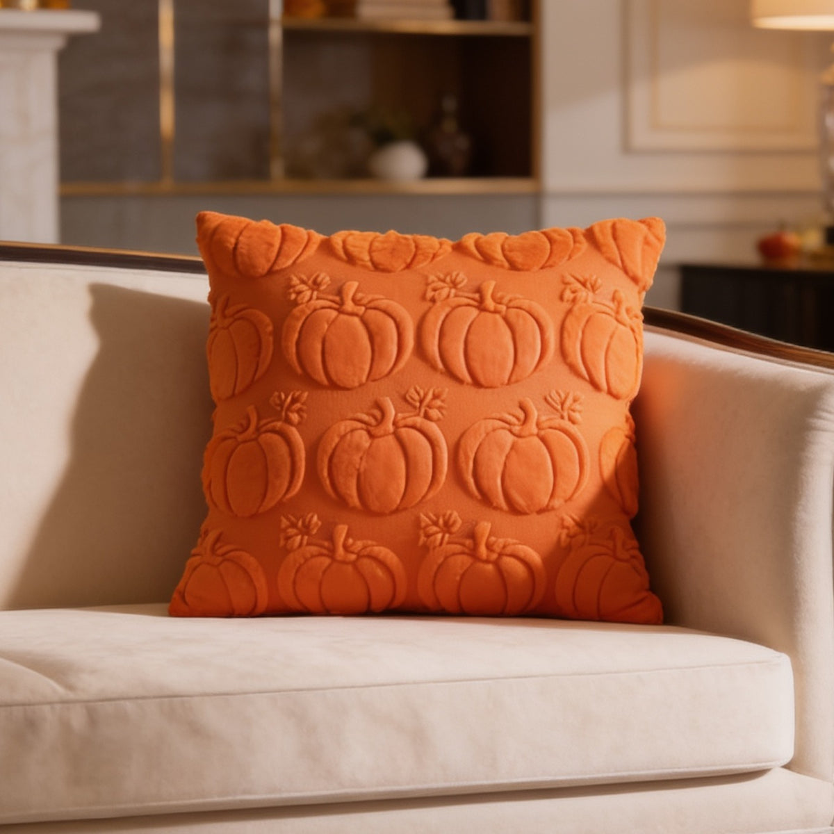 Halloween pumpkin throw pillow cover