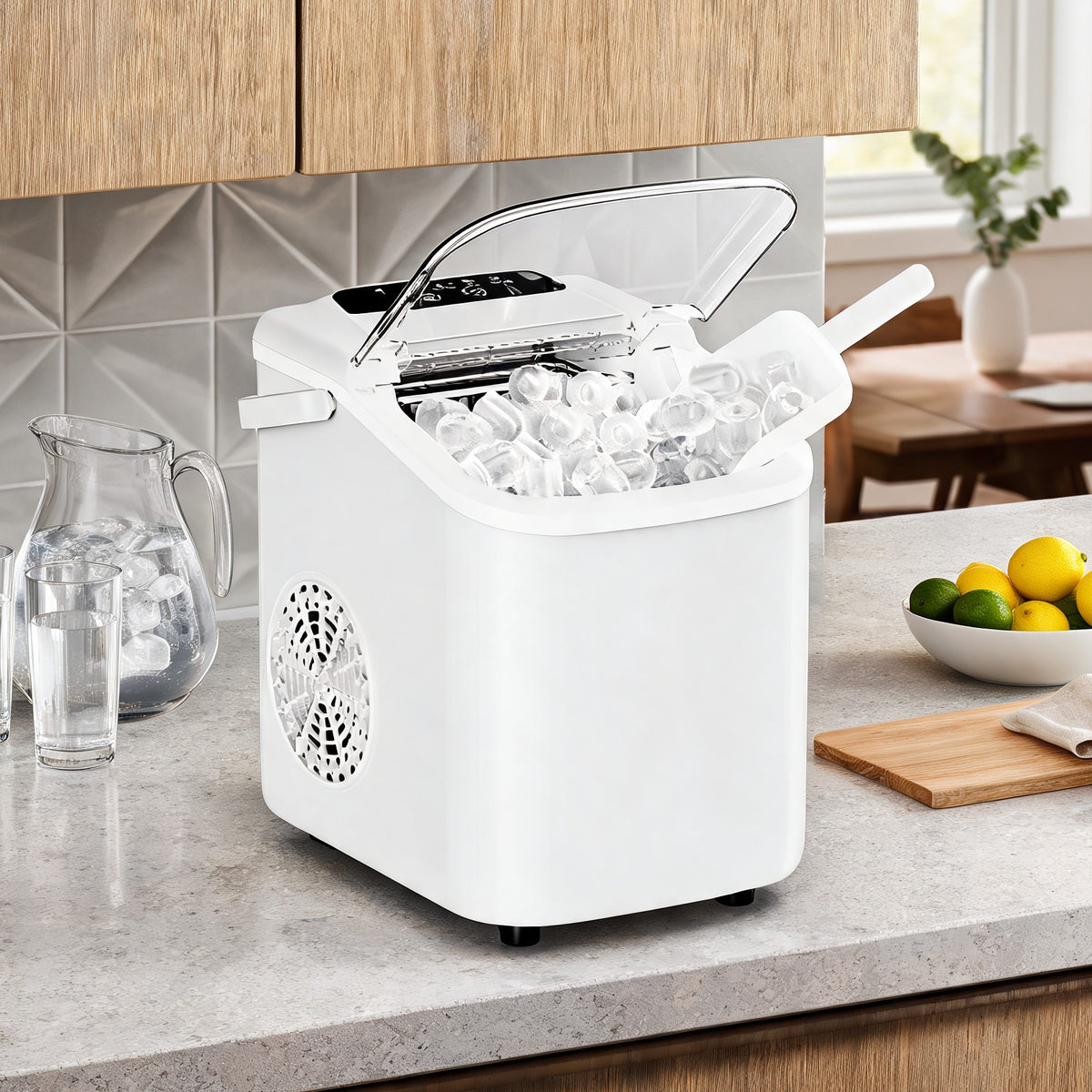 Portable countertop ice maker
