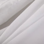 Waterproof Shower Curtain, White Solid Polyester Bath Drape with Weighted Hem and 12 Hooks, Six Widths for Bathtubs and Walk In Showers