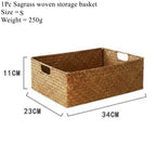 Size drawing of the small wicker basket with dimension lines