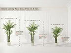 Three palm sizes lined up with widths from 85 cm / 33.4 in to 145 cm / 57 in