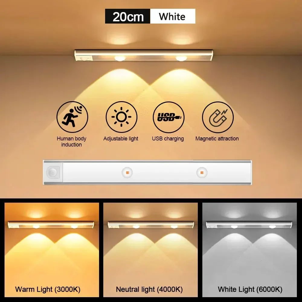 Feature board for the 20 cm / 7.9 in white bar with motion sensing and three light tones