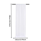 Size drawing of the taller sheer panel with the header tape shown
