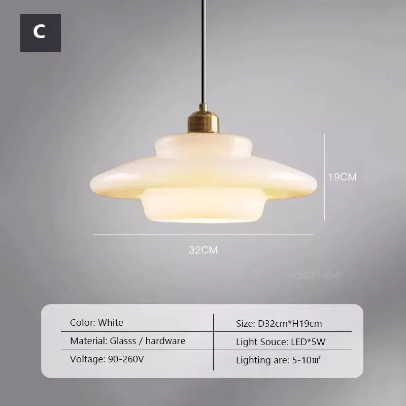 Tiered opal shade shown with a table of finish and wattage details