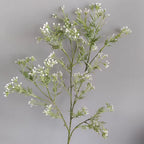 Faux Gypsophila Branches, Set of 5 Artificial Baby's Breath Stems in White, 72 cm / 28.3 in, for a Tall Vase, Console or Wedding Table