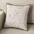 Beige Chenille Throw Pillow Cover, Woven Jacquard Cushion Case in Taupe and Tan, Three Designs, 40 x 40 to 50 x 50 cm / 15.7 to 19.7 in