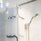 Waterproof Shower Curtain with Hooks, PE EVA Bath Panel, Mildew Proof and Trim to Fit, Reinforced Steel Holes, for Tubs and Stalls
