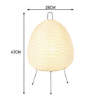 Size diagram of the paper shade table lamp showing shade width and total height