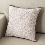 Beige Chenille Throw Pillow Cover, Woven Jacquard Cushion Case in Taupe and Tan, Three Designs, 40 x 40 to 50 x 50 cm / 15.7 to 19.7 in