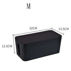 Size diagram of the medium black box marked 32 cm / 12.6 in long