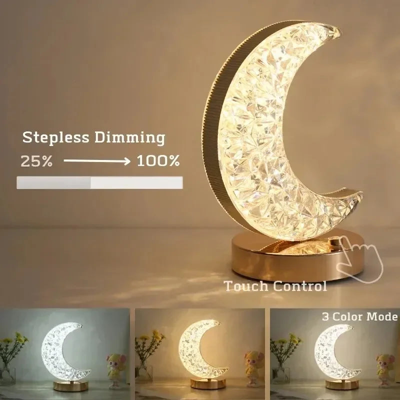 Stepless dimming from 25 to 100 percent marked beside the touch control base