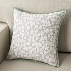 Cream Chenille Throw Pillow Cover, Woven Jacquard Cushion Case in Ivory, Five Designs, 40 x 40 to 50 x 50 cm / 15.7 to 19.7 in