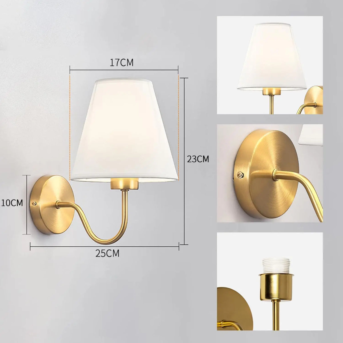 Modern Fabric Wall Lamps Retro Bedside Wall Lamp Living Room Wall Lights Simple Loft Wall Sconce Lighting Fixture AC85-265V E27