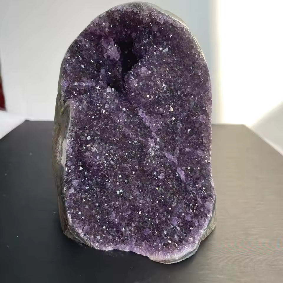 Natural Amethyst Crystal Cluster, Raw Purple Quartz Geode Specimen Sold by Weight from 300 g / 10.6 oz to 1.8 kg / 4 lb, for Shelf, Desk or Mantel