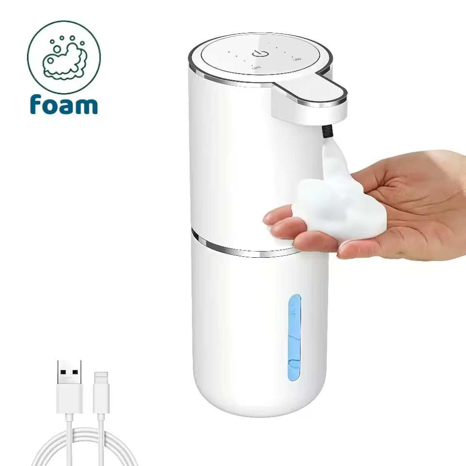 Automatic Soap Dispenser, Touchless Infrared Sensor Pump for Foam or Liquid Hand Wash, USB Rechargeable ABS Unit for Bathroom and Kitchen