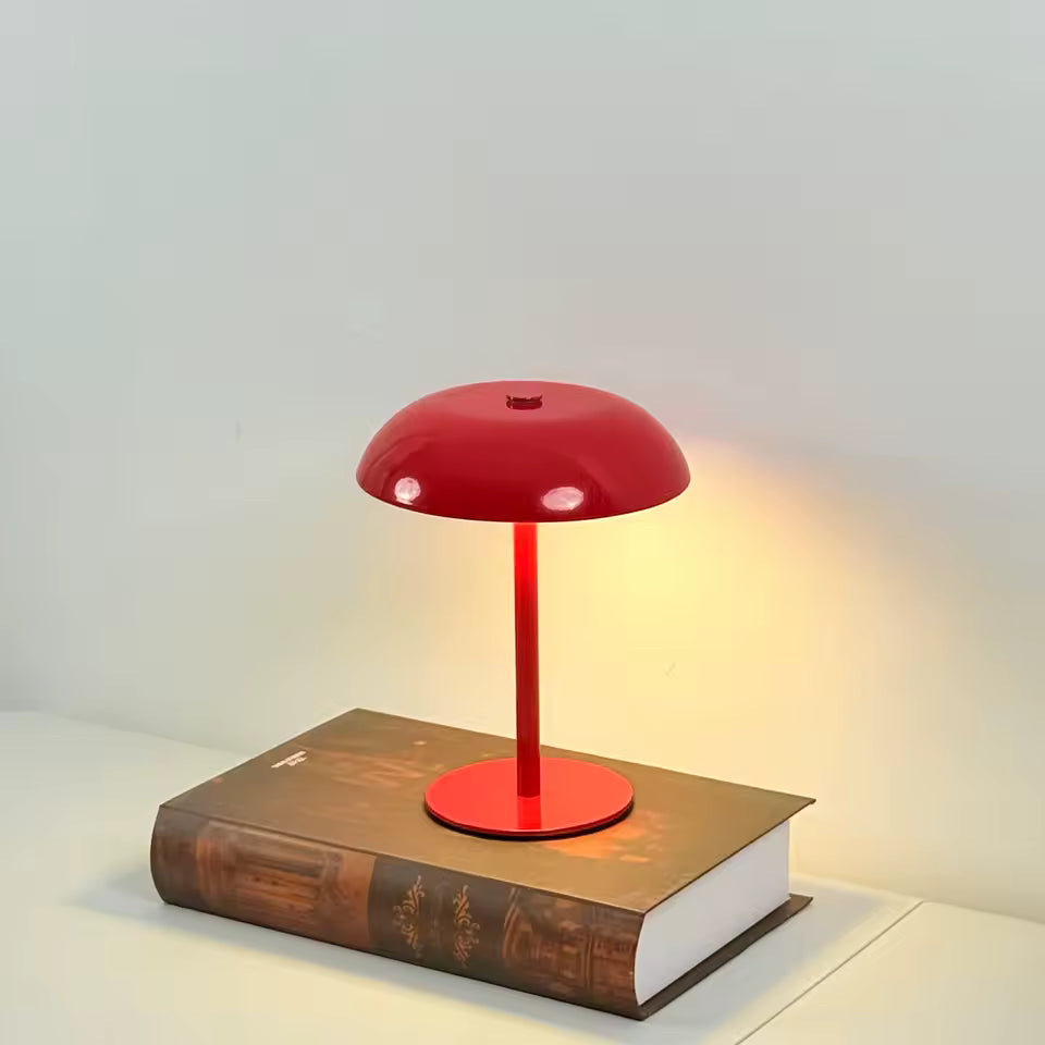Cordless Dome Table Lamp, Rechargeable 3 W LED Accent Light with Touch Dimming for Dining Room, Bedside and Bar, in Four Metal Finishes