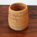Rattan Storage Basket for Silverware and Chopsticks, Woven Vine Utensil Holder 10 cm / 3.9 in Tall, Kitchen Counter and Dining Table Caddy