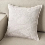 Cream Chenille Throw Pillow Cover, Woven Jacquard Cushion Case in Ivory, Five Designs, 40 x 40 to 50 x 50 cm / 15.7 to 19.7 in