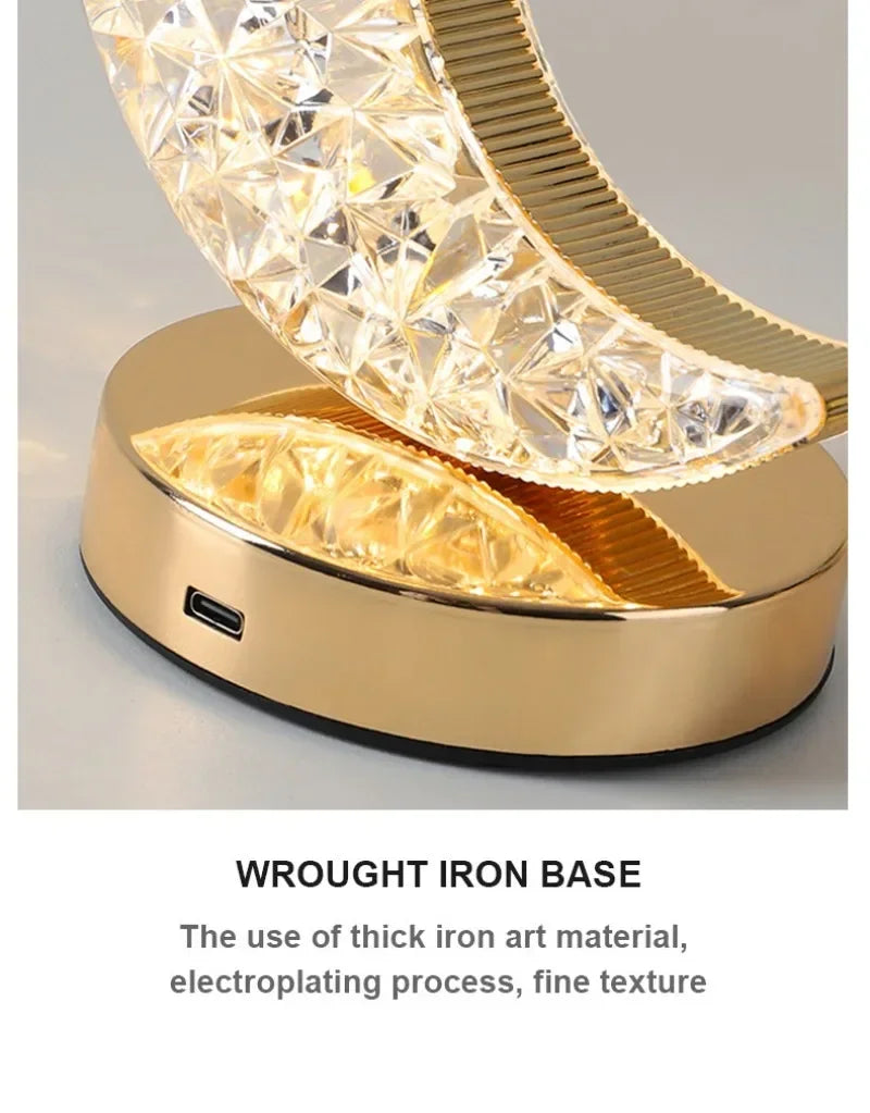 Close view of the ribbed gold base showing the charging port on the back