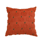Solid Fall Throw Pillow Cover, Woven Jacquard Autumn Cushion Case in Beige, Orange, Yellow and Orange Red, 45 x 45 cm / 17.7 in