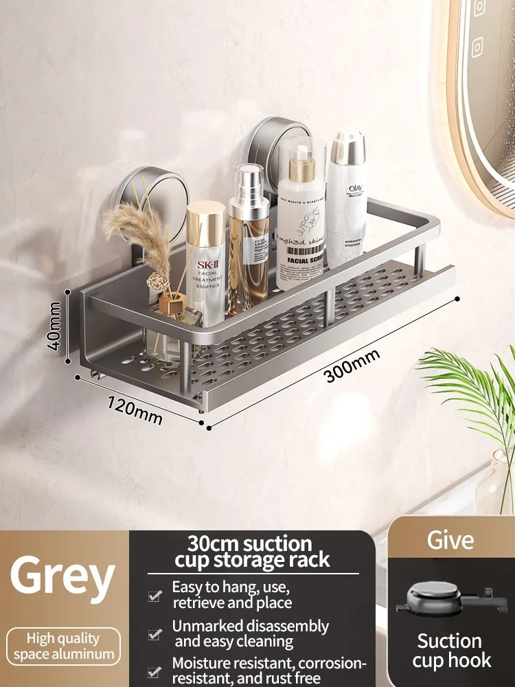 Product board for the 30 cm / 11.8 in gray shelf with its suction hook accessory