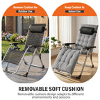 Two panel comparison with the cushion removed for outdoors and kept on indoors
