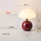 Labeled diagram of the burgundy version with shade width and total height