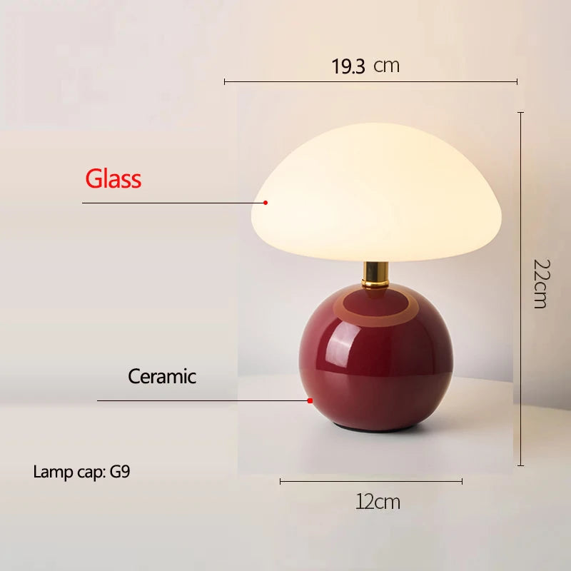 Labeled diagram of the burgundy version with shade width and total height