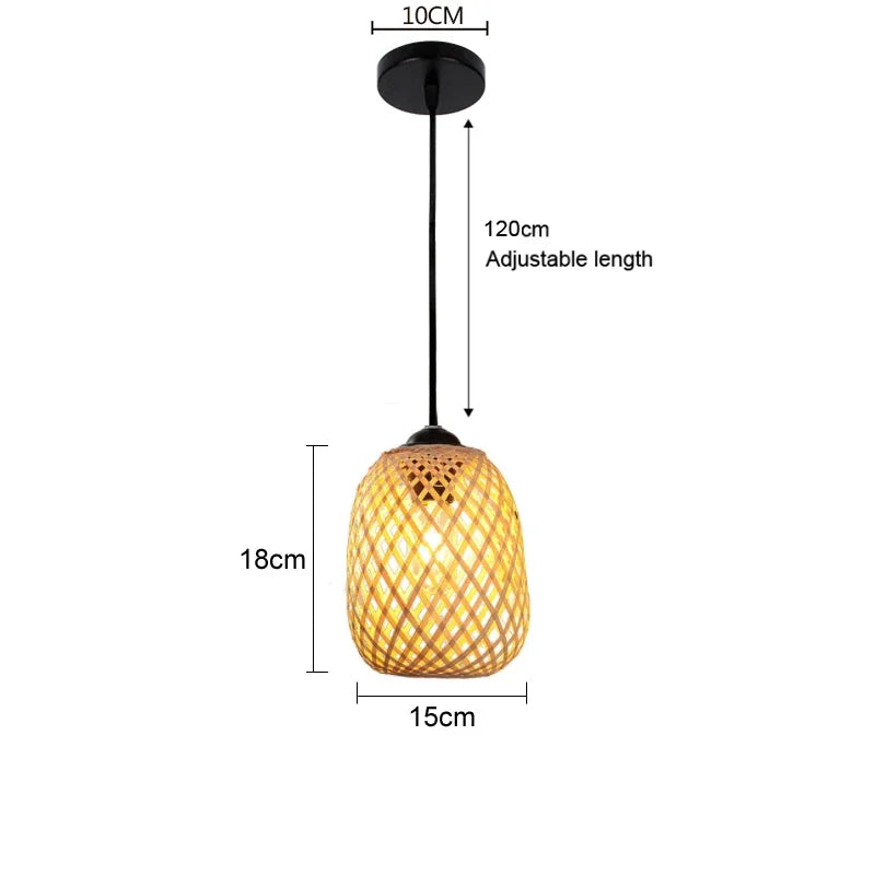 Spec drawing of the barrel shade, 18 cm / 7.1 in tall with a 120 cm / 47 in cord