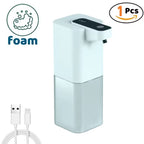 Automatic Soap Dispenser, Touchless Infrared Sensor Pump for Foam or Liquid Hand Wash, USB Rechargeable ABS Unit for Bathroom and Kitchen
