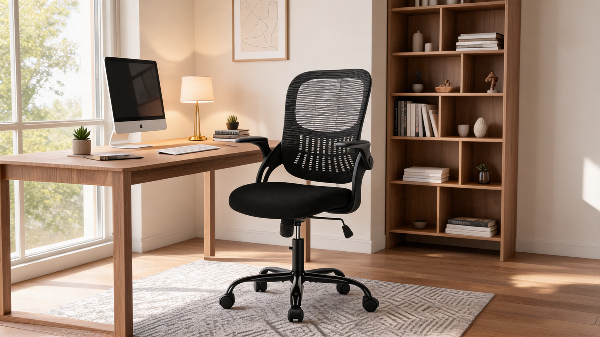 Five star base and casters of the mesh swivel office chair