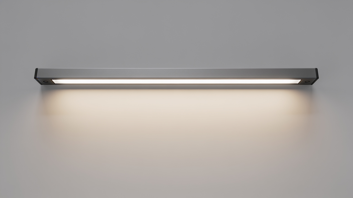 Motion sensor LED light bar in use