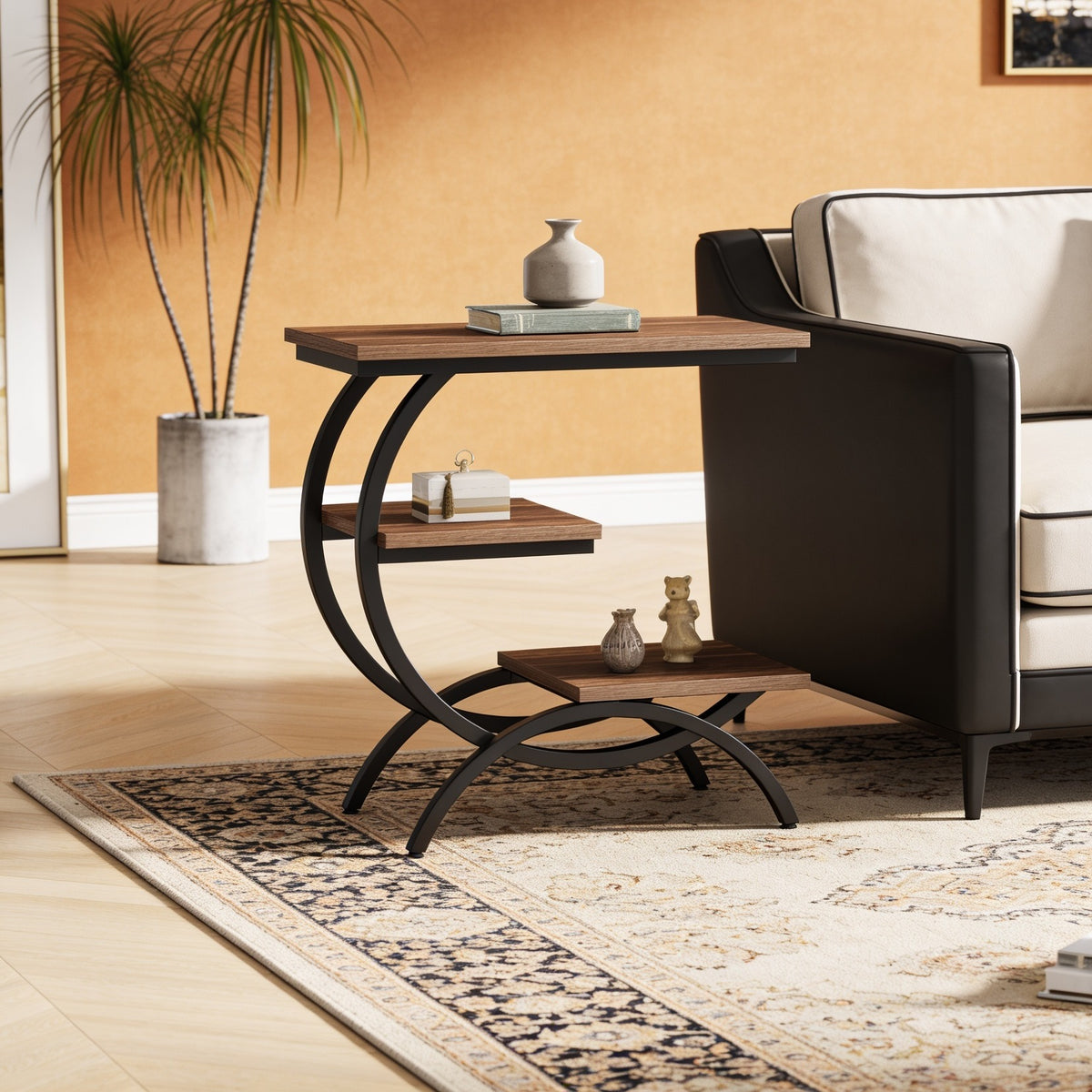C shaped end table detail