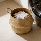 Seaweed wicker storage basket