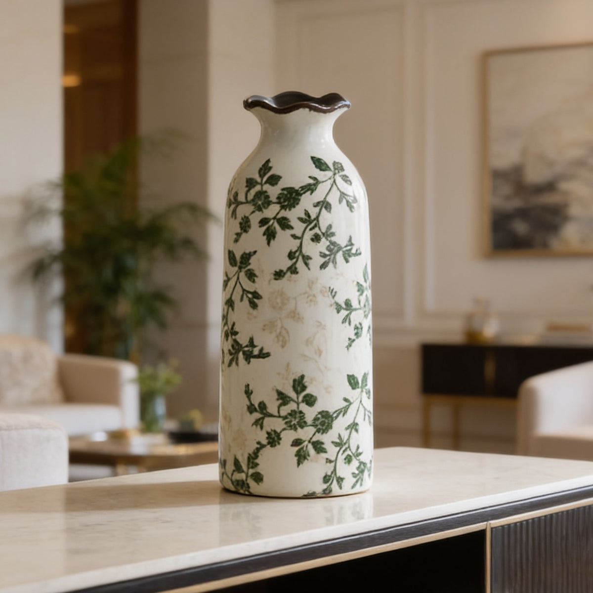 Crackle glaze bud vase
