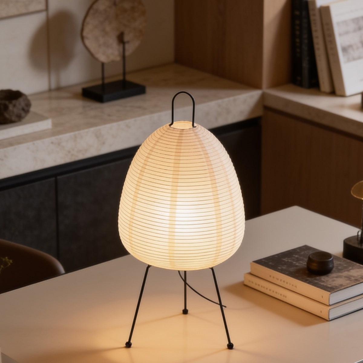 Nordic wabi sabi LED desk lamp detail