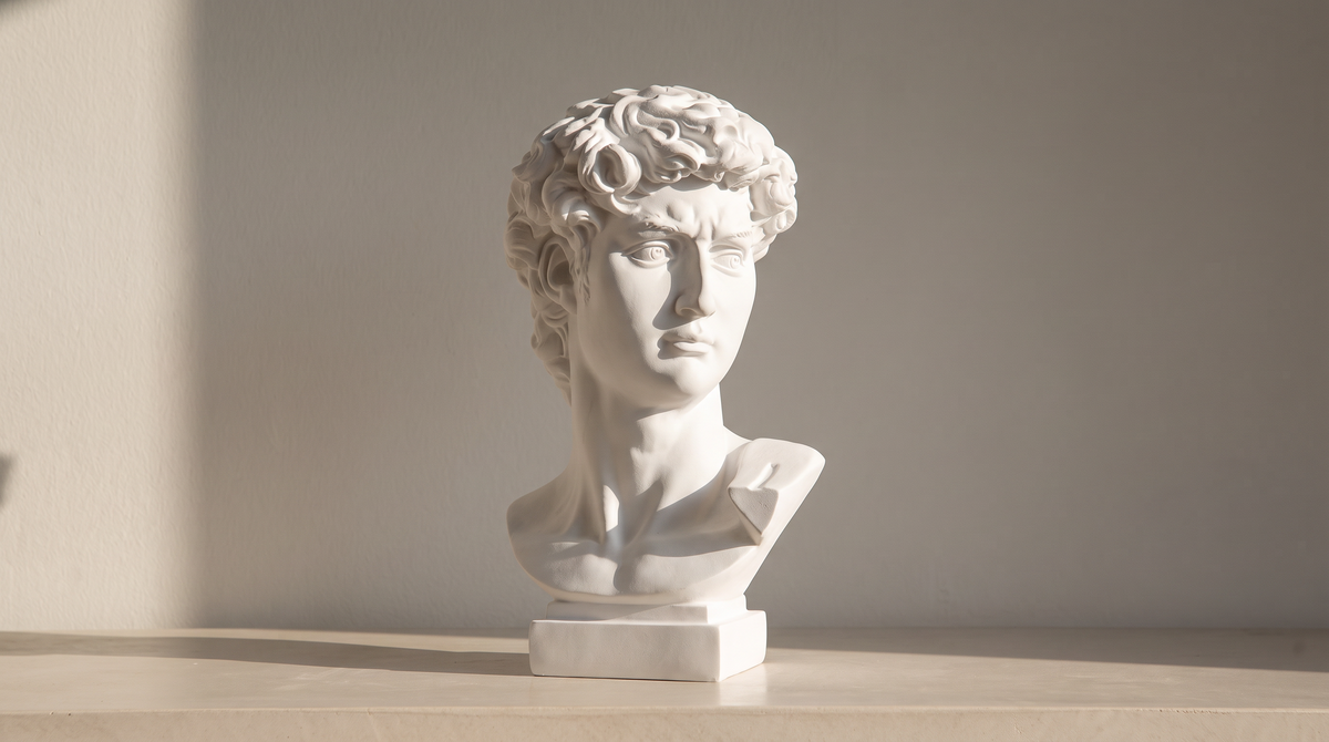 david2 Matte white David bust side lit