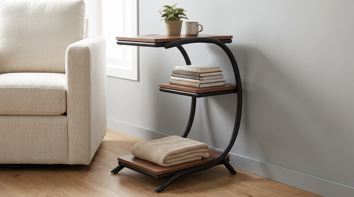 ctable2d Three tier C table with a tubular frame