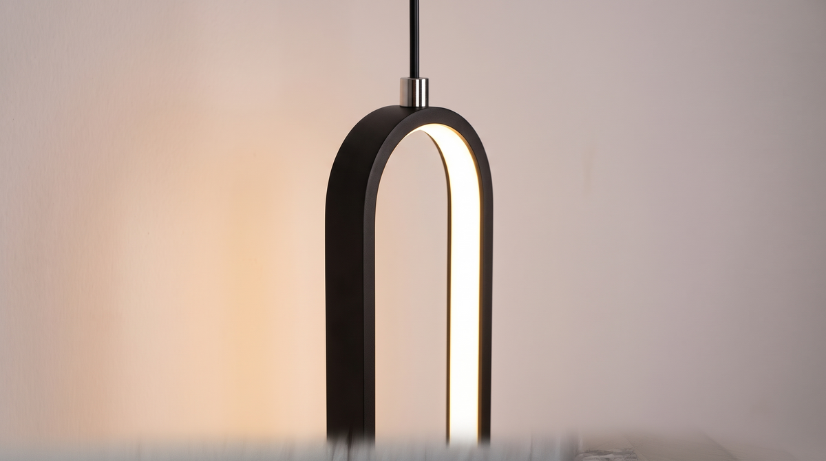 Close detail of the LED strip inside the ring