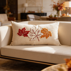Maple leaf lumbar pillow cover, fourth design