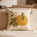 Pumpkin Throw Pillow Cover, Tufted Velvet Autumn Cushion Case in Twelve Pumpkin Designs Plus a Truck, 45 x 45 cm / 17.7 in or 30 x 50 cm / 19.7 in