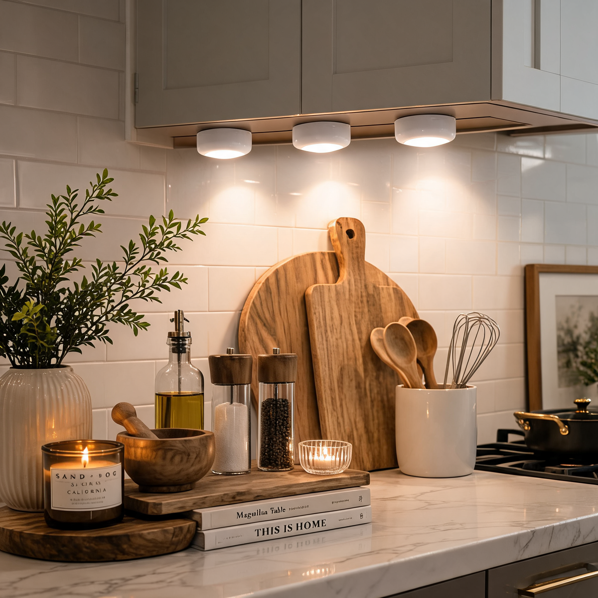 RGB Under Cabinet Puck Lights with Remote, Battery Powered Wireless LED Closet and Night Lights, Dimmable with Timer, Sets of 1 to 6