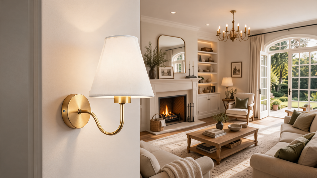 Modern Fabric Wall Lamps Retro Bedside Wall Lamp Living Room Wall Lights Simple Loft Wall Sconce Lighting Fixture AC85-265V E27