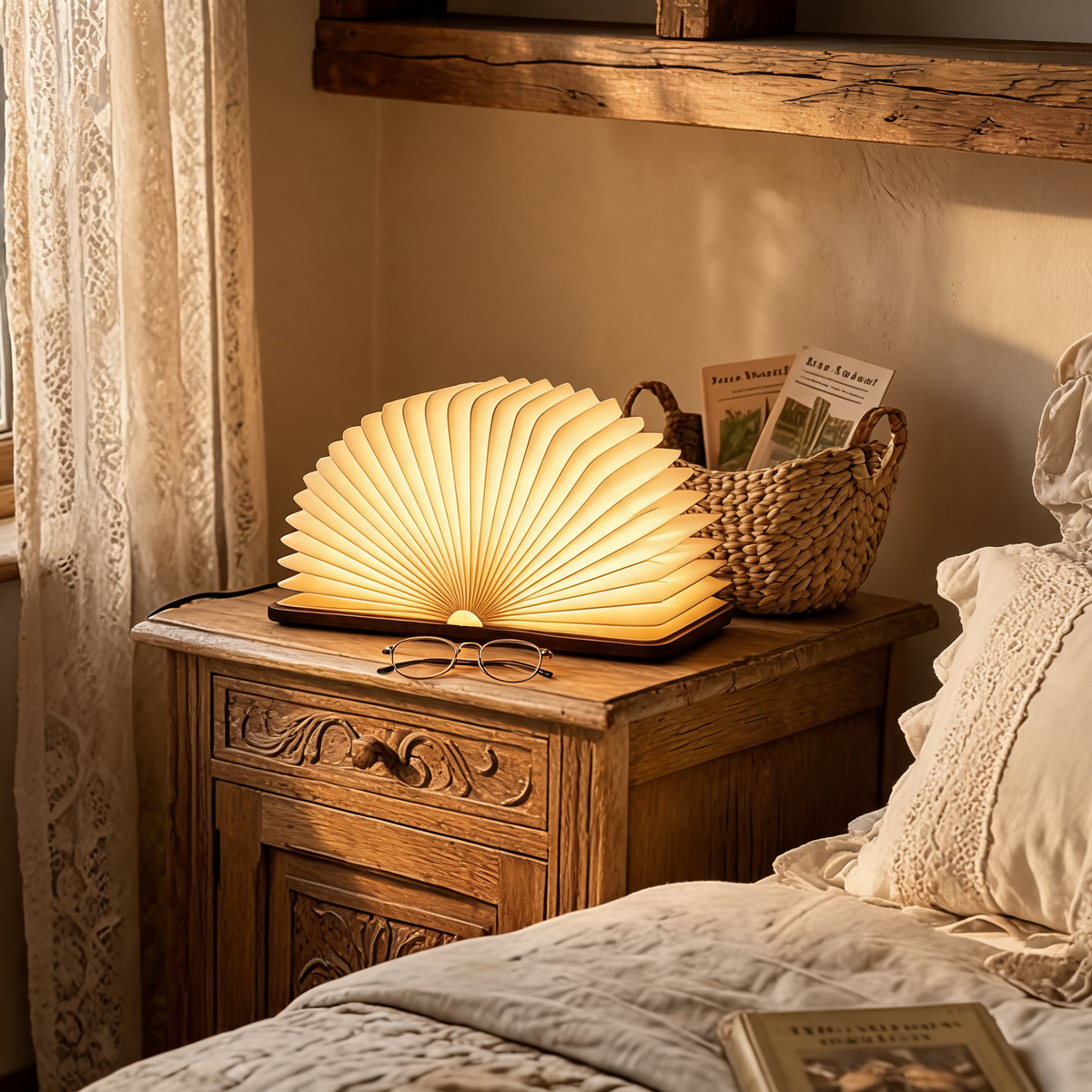 LED Wooden Book Lamp Children Reading Light USB Bedside Table Lamp 3 Color Bedroom Art Decor Night Light for Kids Birthday Gift